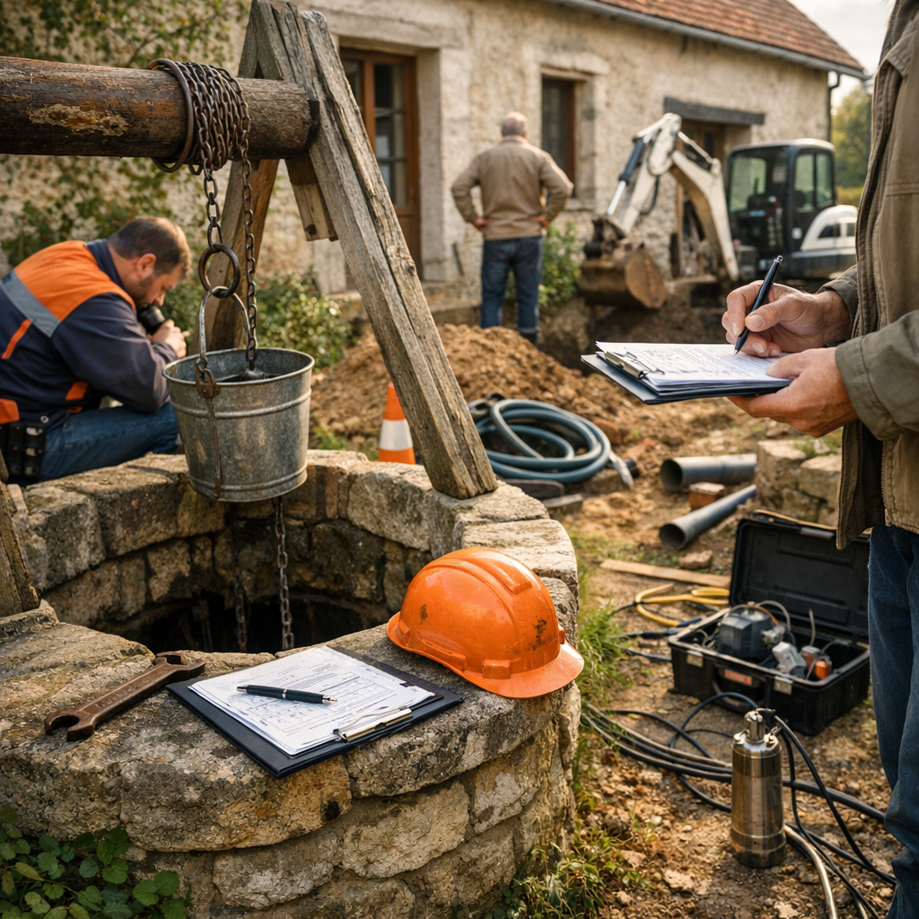Combien prévoir : régularisation, contrôle et travaux autour d’un puits