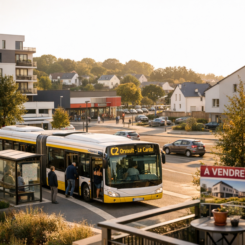 Quels secteurs d'Orvault profitent le plus de la ligne C2 ?