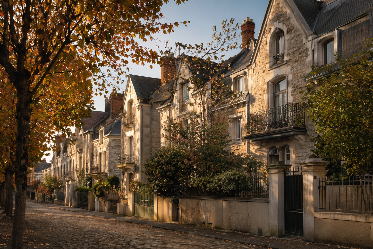 Maisons et toitures vues depuis Orvault, Loire-Atlantique nord