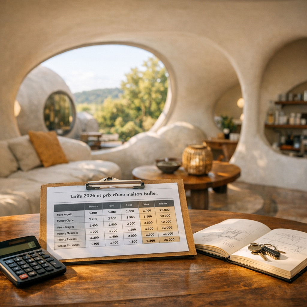 Tarifs 2026 et prix d’une maison bulle : le tableau utile