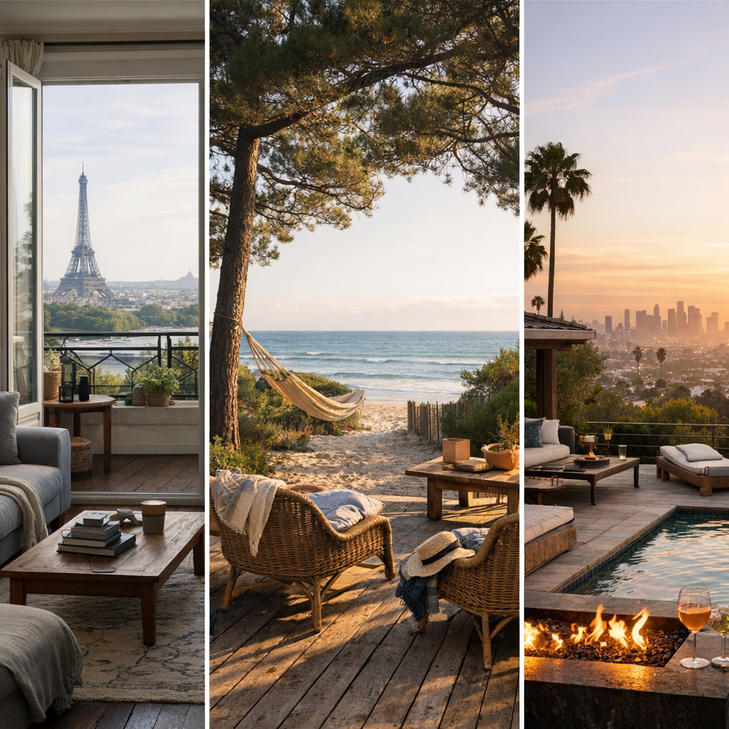Entre Saint-Cloud, le Cap-Ferret et Los Angeles&nbsp;: trois lieux, trois usages