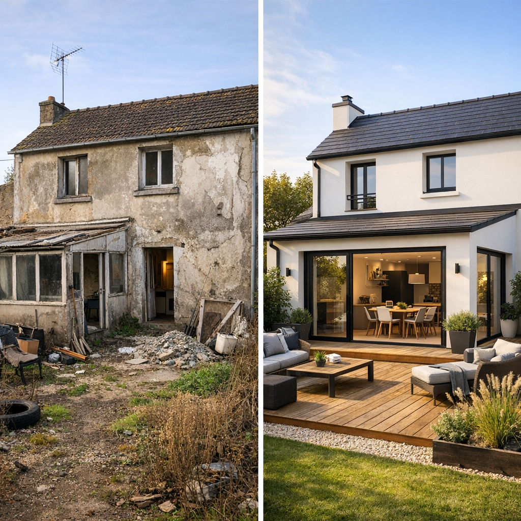 Rénovation maison avant/après : prix au m² et arbitrages à Nantes Nord-Orvault