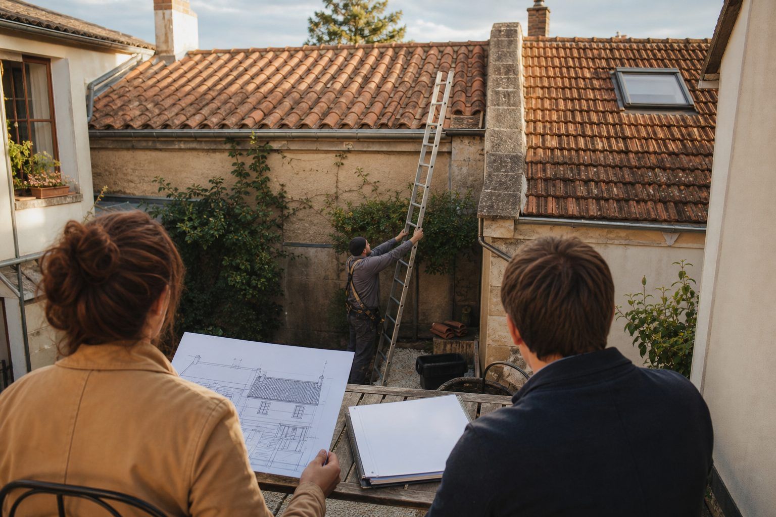 Organiser les travaux, l'accès au toit et les autorisations